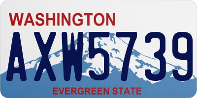 WA license plate AXW5739