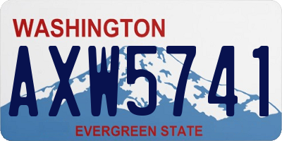 WA license plate AXW5741