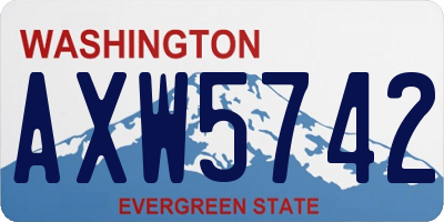 WA license plate AXW5742
