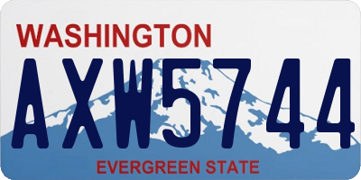 WA license plate AXW5744