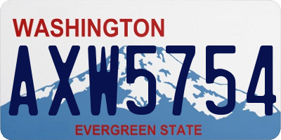 WA license plate AXW5754