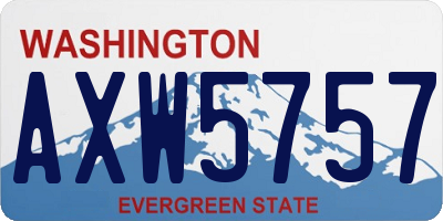 WA license plate AXW5757
