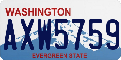 WA license plate AXW5759