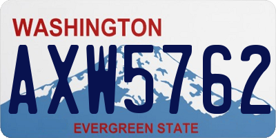 WA license plate AXW5762