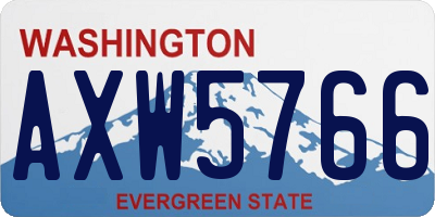WA license plate AXW5766