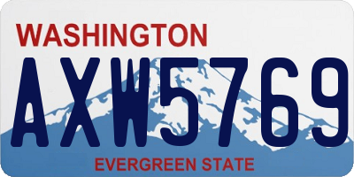 WA license plate AXW5769