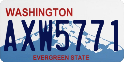 WA license plate AXW5771