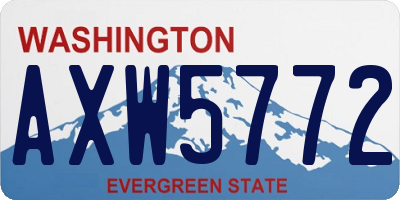 WA license plate AXW5772