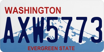 WA license plate AXW5773