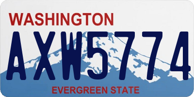 WA license plate AXW5774