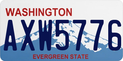 WA license plate AXW5776