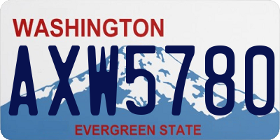 WA license plate AXW5780