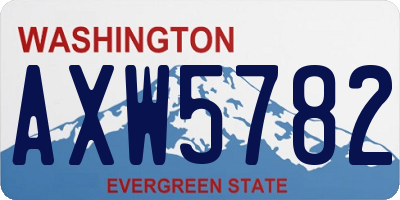 WA license plate AXW5782