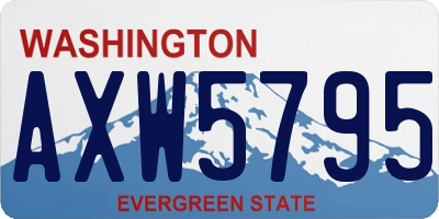 WA license plate AXW5795