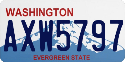 WA license plate AXW5797