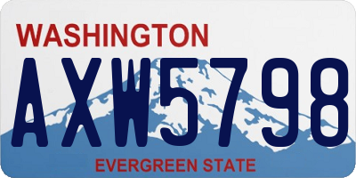 WA license plate AXW5798