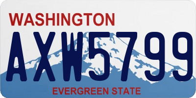 WA license plate AXW5799