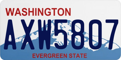 WA license plate AXW5807