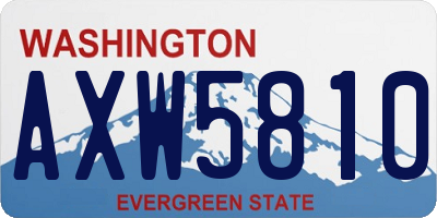WA license plate AXW5810