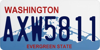 WA license plate AXW5811