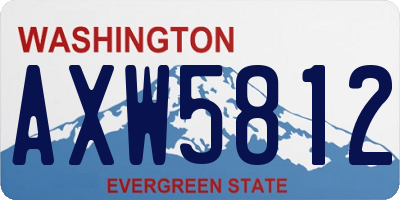 WA license plate AXW5812