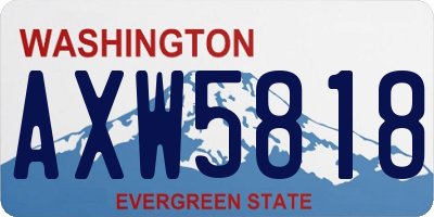 WA license plate AXW5818