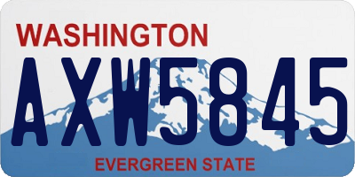 WA license plate AXW5845