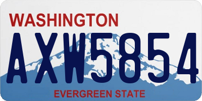 WA license plate AXW5854