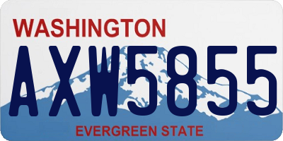 WA license plate AXW5855