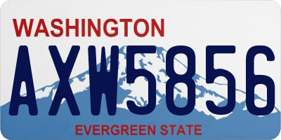 WA license plate AXW5856