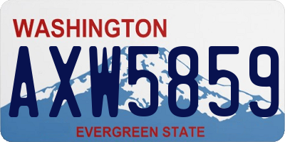 WA license plate AXW5859