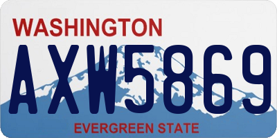 WA license plate AXW5869