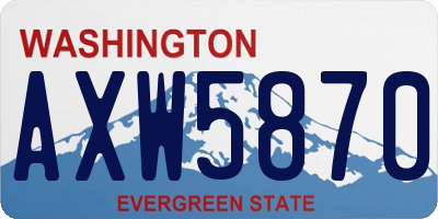 WA license plate AXW5870