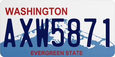 WA license plate AXW5871