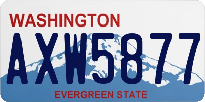 WA license plate AXW5877
