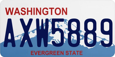 WA license plate AXW5889