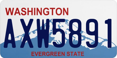 WA license plate AXW5891