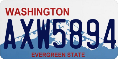 WA license plate AXW5894
