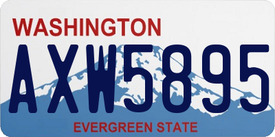 WA license plate AXW5895