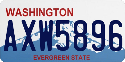 WA license plate AXW5896