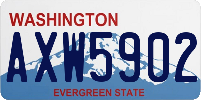 WA license plate AXW5902