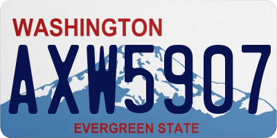 WA license plate AXW5907