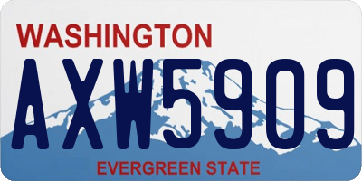 WA license plate AXW5909