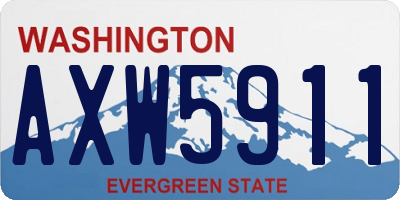 WA license plate AXW5911
