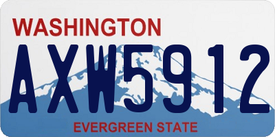 WA license plate AXW5912