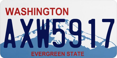 WA license plate AXW5917