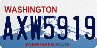 WA license plate AXW5919