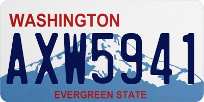 WA license plate AXW5941