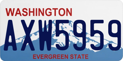 WA license plate AXW5959