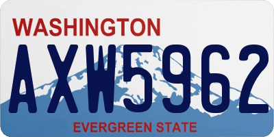 WA license plate AXW5962